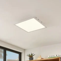 Lindby LED-panel Quais, 40 x 40 cm, hvid, aluminium, 4.000K