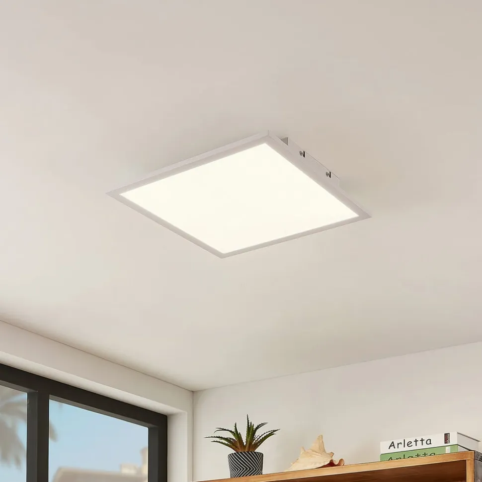 Lindby LED-panel Quais, 40 x 40 cm, hvid, aluminium, 4.000K