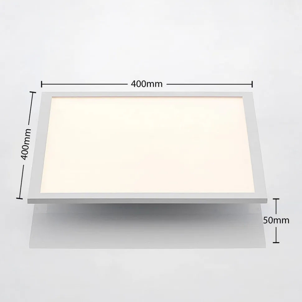 Lindby LED-panel Quais, 40 x 40 cm, hvid, aluminium, 4.000K