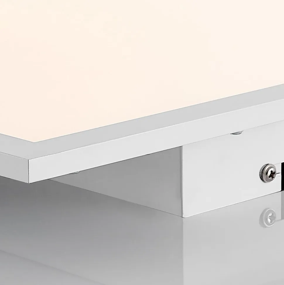 Lindby LED-panel Quais, 40 x 40 cm, hvid, aluminium, 4.000K