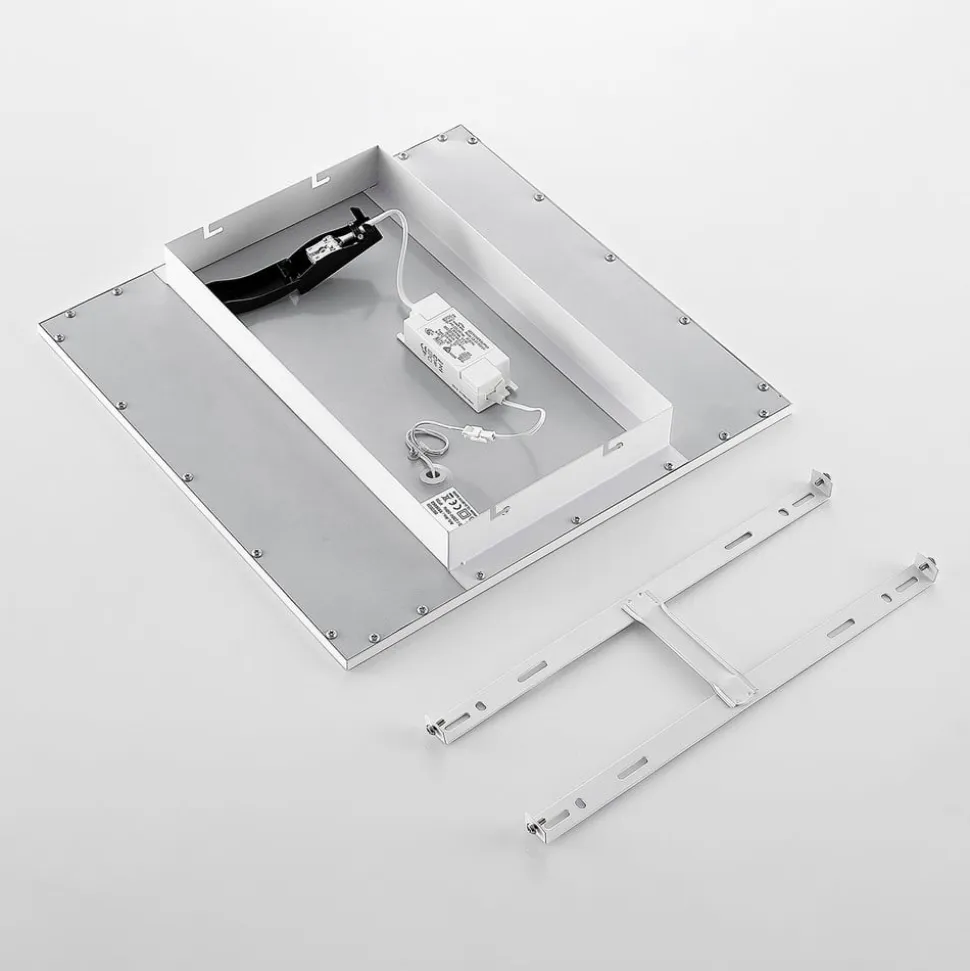 Lindby LED-panel Quais, 40 x 40 cm, hvid, aluminium, 4.000K