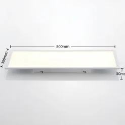 Lindby LED-panel Quais, 80 x 30 cm, hvid, metal, 4.000K