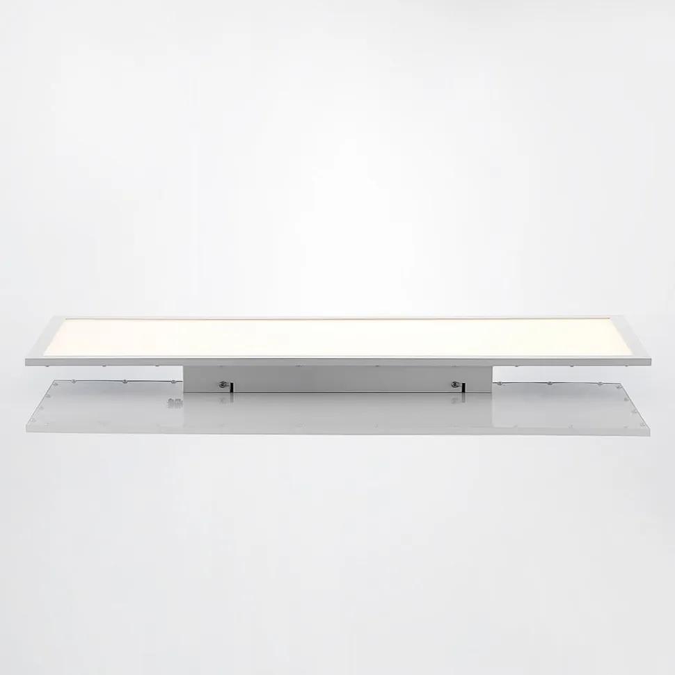 Lindby LED-panel Quais, 80 x 30 cm, hvid, metal, 4.000K