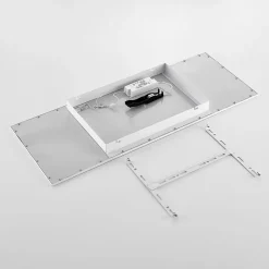 Lindby LED-panel Quais, 80 x 30 cm, hvid, metal, 4.000K