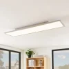 Lindby LED-panel Stenley, 4.000 K, 120 cm x 30 cm, sølv/hvid