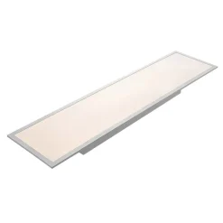 Lindby LED-panel Stenley, 4.000 K, 120 cm x 30 cm, sølv/hvid
