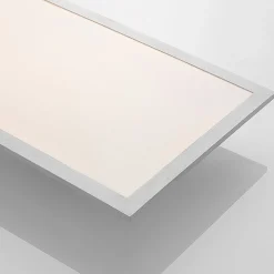 Lindby LED-panel Stenley, 4.000 K, 120 cm x 30 cm, sølv/hvid