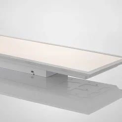 Lindby LED-panel Stenley, 4.000 K, 120 cm x 30 cm, sølv/hvid
