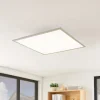 Lindby LED-panel Stenley, 4.000 K, 60 cm x 60 cm, sølv/hvid