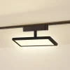 Lindby LED-panel 48V Lumaro, sort, aluminium, længde 20 cm, dæmpbar