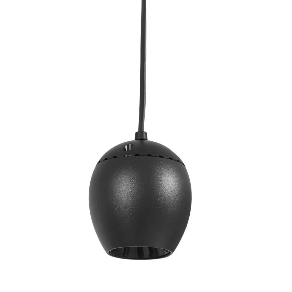 Lindby LED-pendellampe Lumaro, sort,Ø6,2 cm,48V,dæmpbar