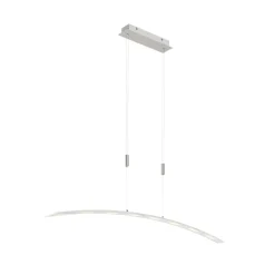Lindby LED-pendellampe Manon, højdejusterbar, grå, metal