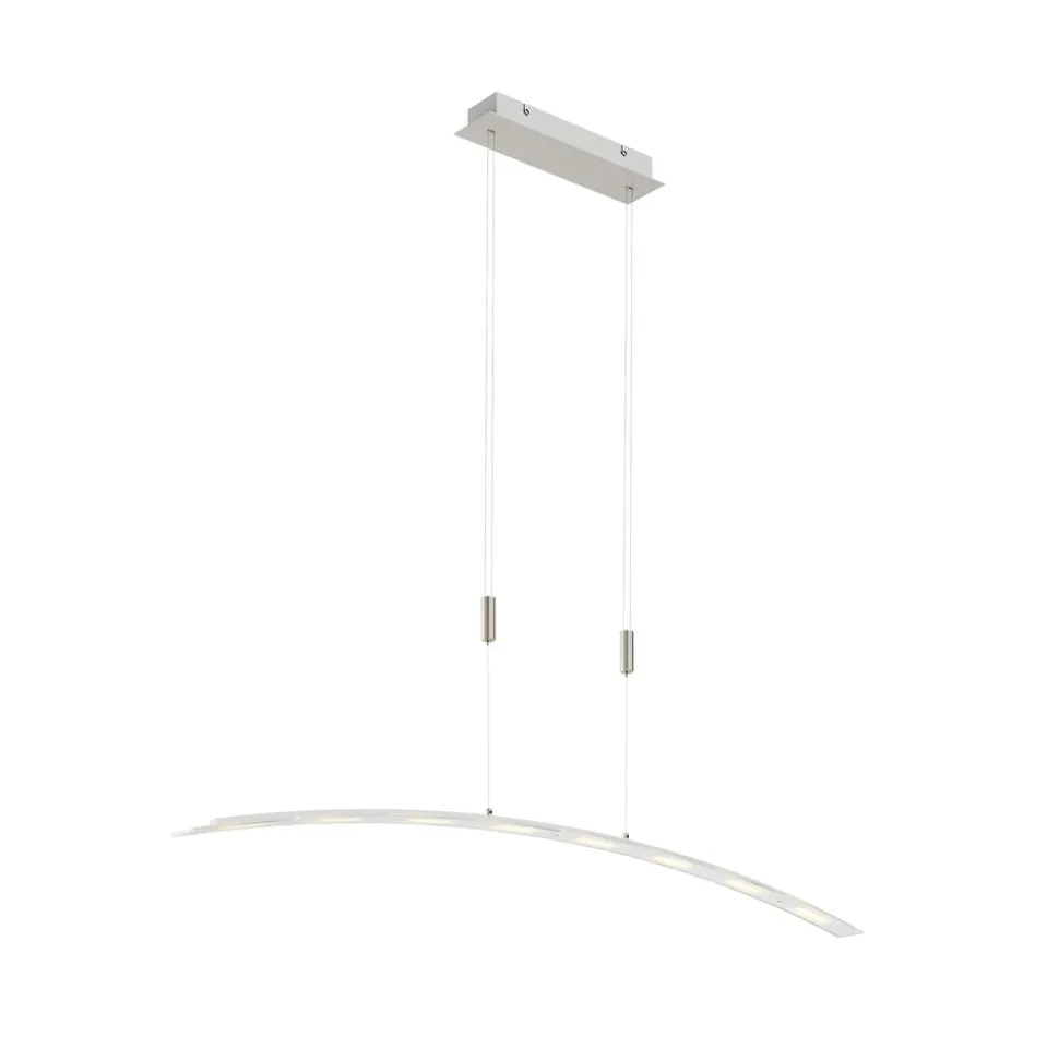 Lindby LED-pendellampe Manon, højdejusterbar, grå, metal