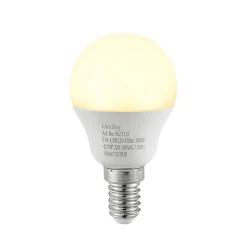 Lindby LED-pære E14 G45 4,5W 3.000K opal sæt med 3 stk