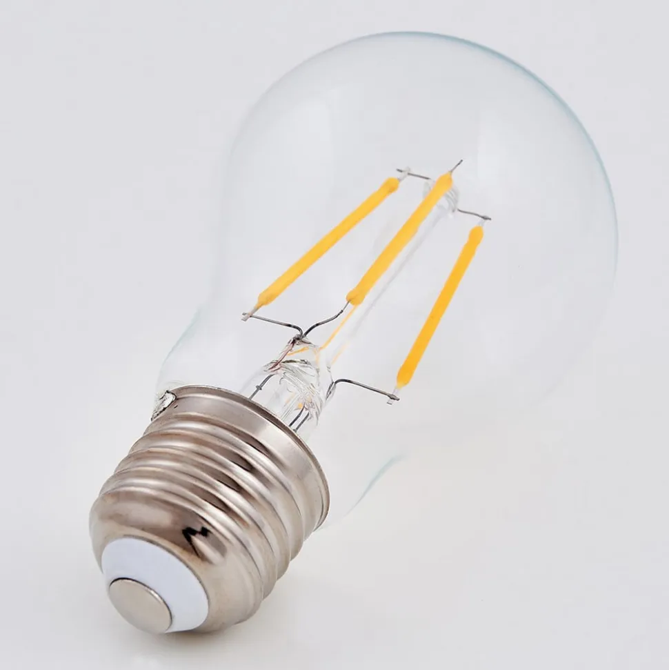Lindby LED-pære, glødetråd, E27, 4W, klar, 2700K