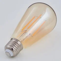 Lindby LED-pære, Rustika, E27, 6W, ravfarvet, 1.800 K