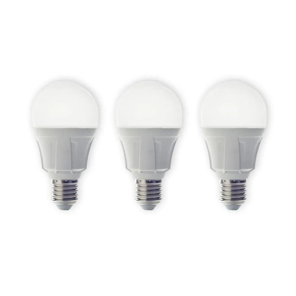 Lindby LED-pære, sæt med 3, E27, 8,5 W, mat, 3.000 K