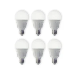 Lindby LED-pære, sæt med 6 stk, E27, 8,5 W, mat, 3.000 K