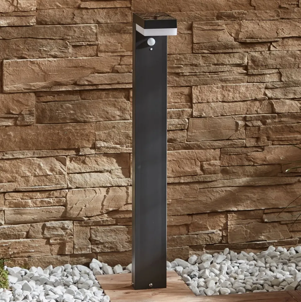 Lindby LED-pullert Chioma, antracit, sensor