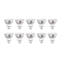 Lindby LED-reflektor GU10 5 W klar 3.000 K 55° sæt med 10 stk