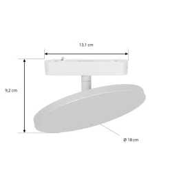 Lindby LED-skinnelampe Lumaro, hvid, aluminium, 48V, dæmpbar