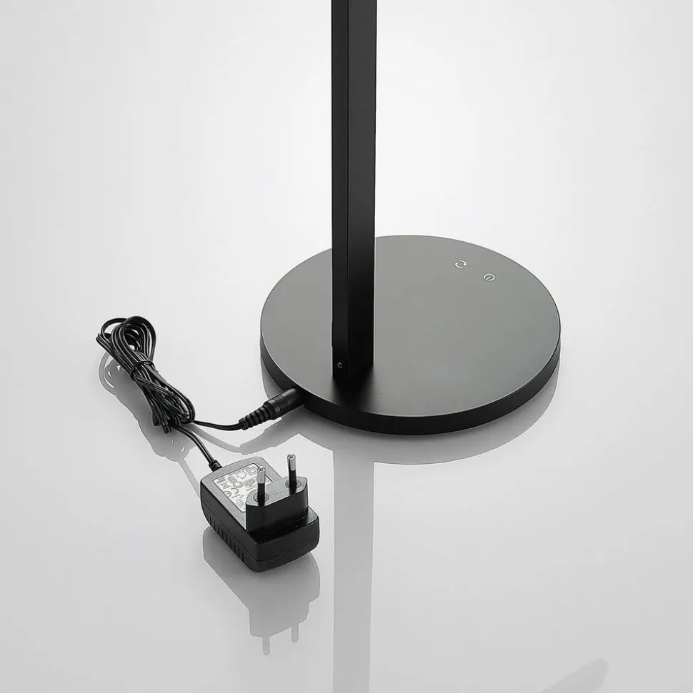 Lindby LED-skrivebordslampe Loretta, 43 cm, sort, CCT
