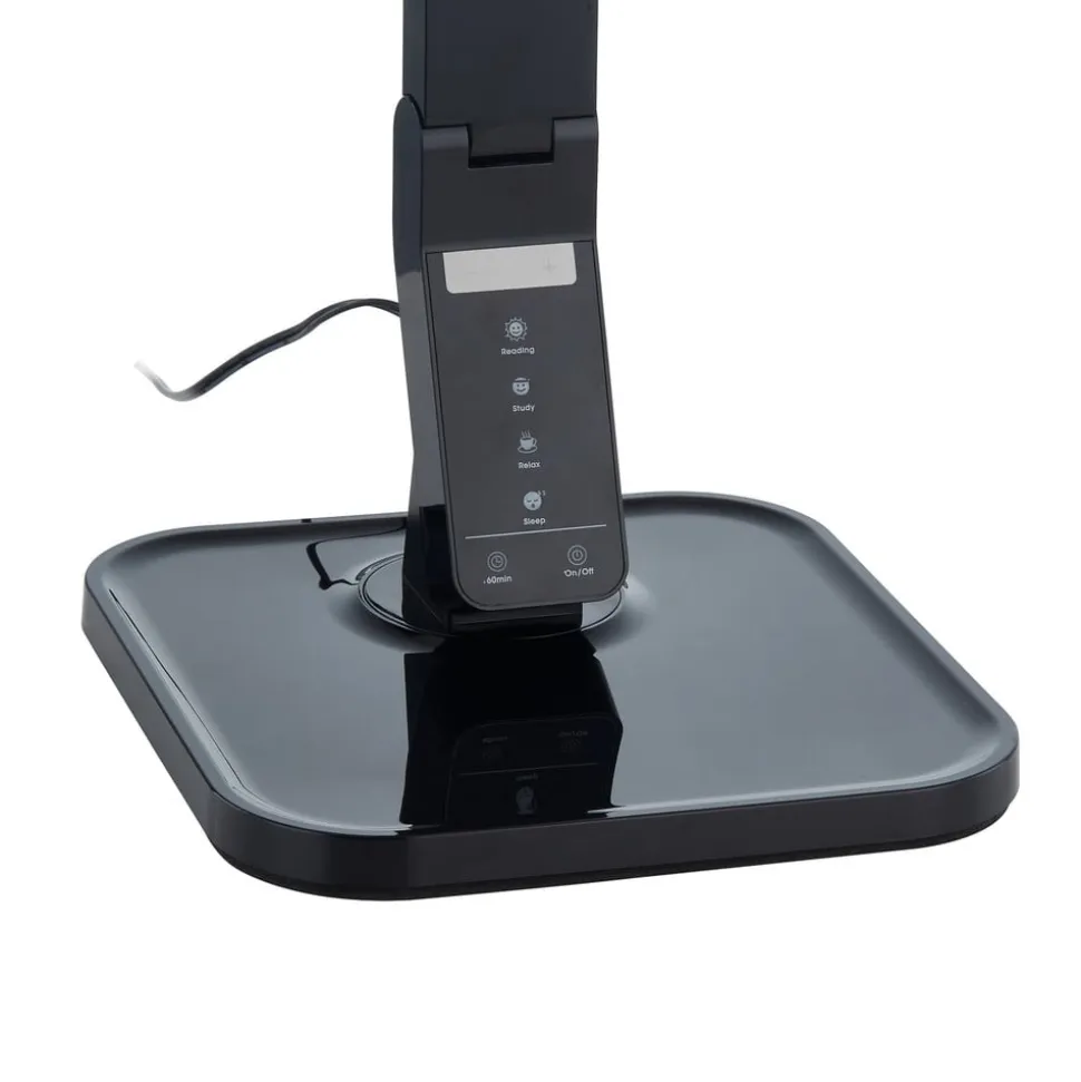Lindby LED-skrivebordslampe Eleni, sort, CCT, dæmpbar