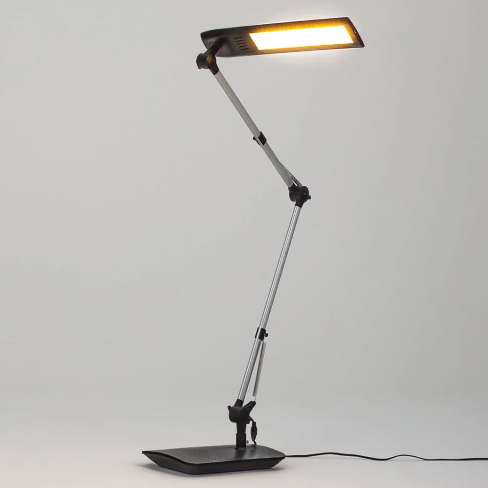 Lindby LED-skrivebordslampe Felipe, sort, klemmefod