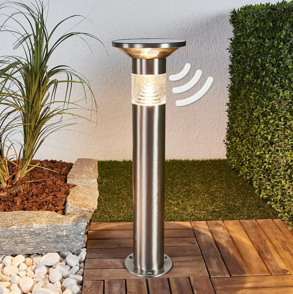 Lindby LED-sokkellampe Jalisa, 54 cm, solcelle, sensor