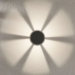 Lindby LED-sokkellampe Jordis, 22 cm, antracit, aluminium