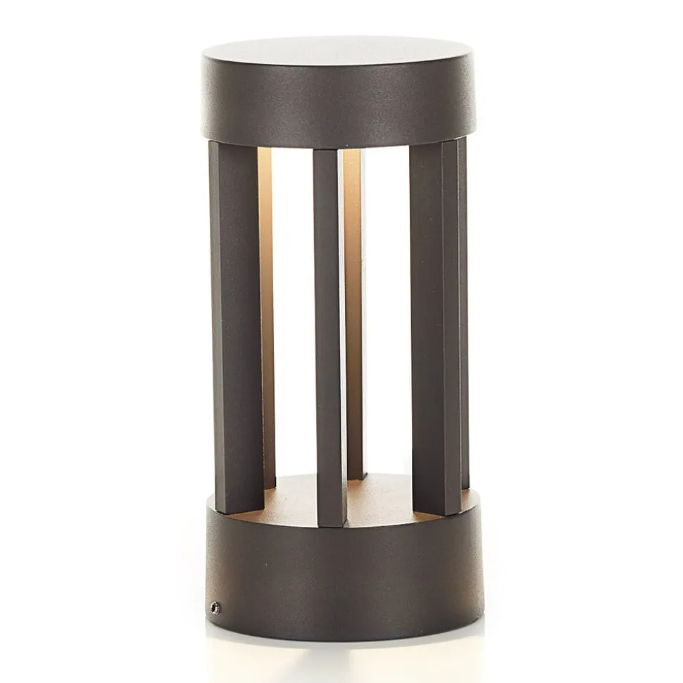 Lindby LED-sokkellampe Jordis, 22 cm, antracit, aluminium