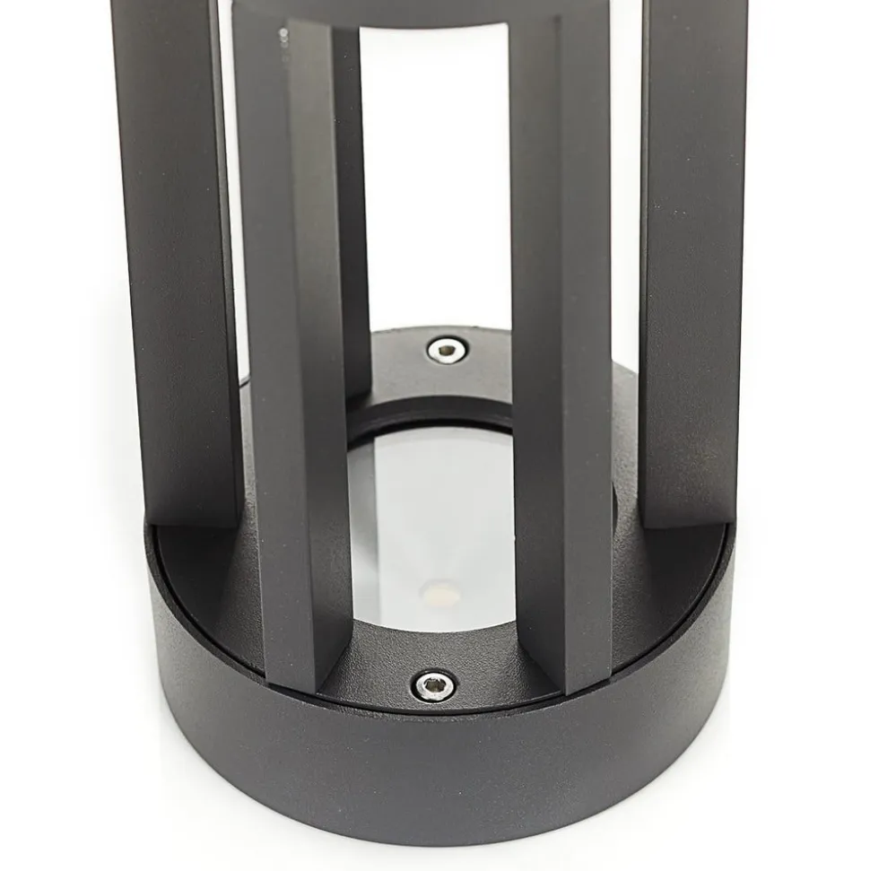 Lindby LED-sokkellampe Jordis, 22 cm, antracit, aluminium