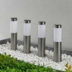 Lindby LED-sokkellampe, sæt med 4, jordspyd, 31 cm, IP44