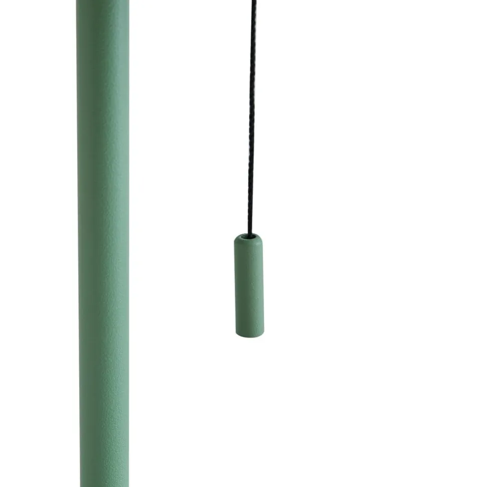 Lindby LED-solcellebordlampe Hilario, grøn, jern, genopladeligt batteri