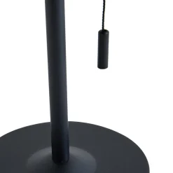 Lindby LED-solcellebordlampe Hilario, sort, jern, genopladeligt batteri
