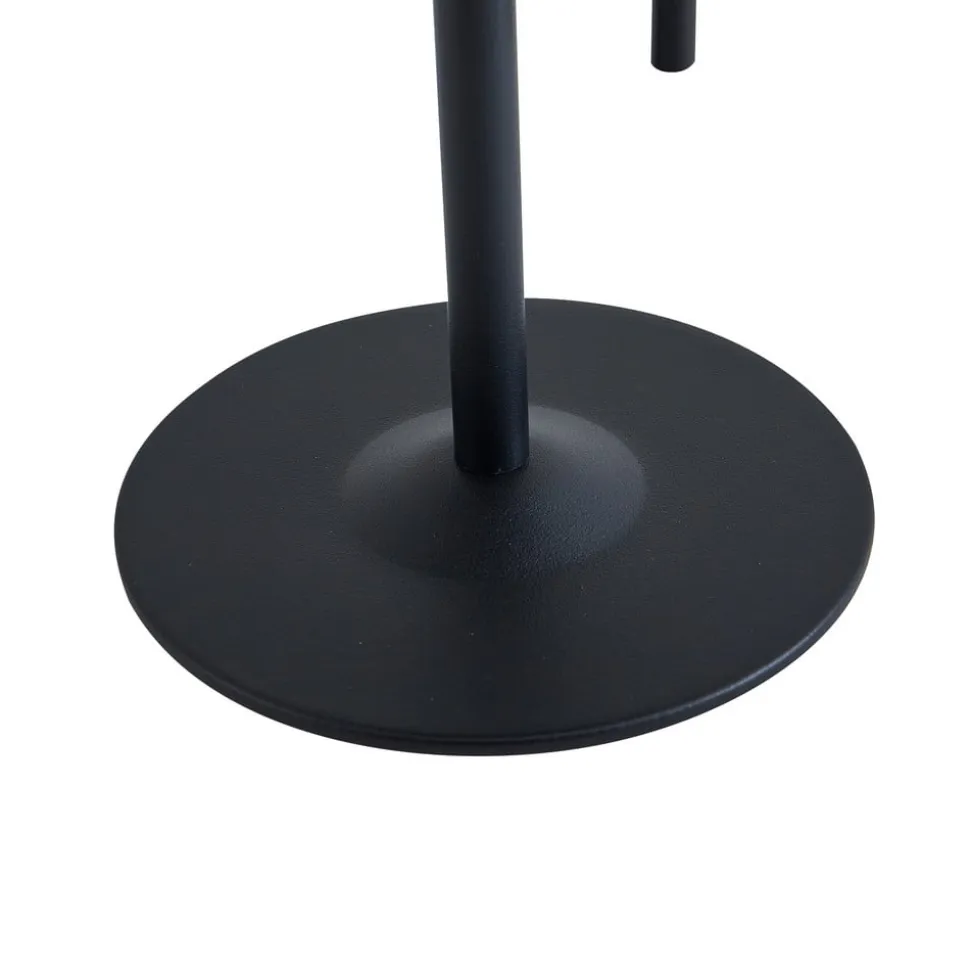 Lindby LED-solcellebordlampe Hilario, sort, jern, genopladeligt batteri
