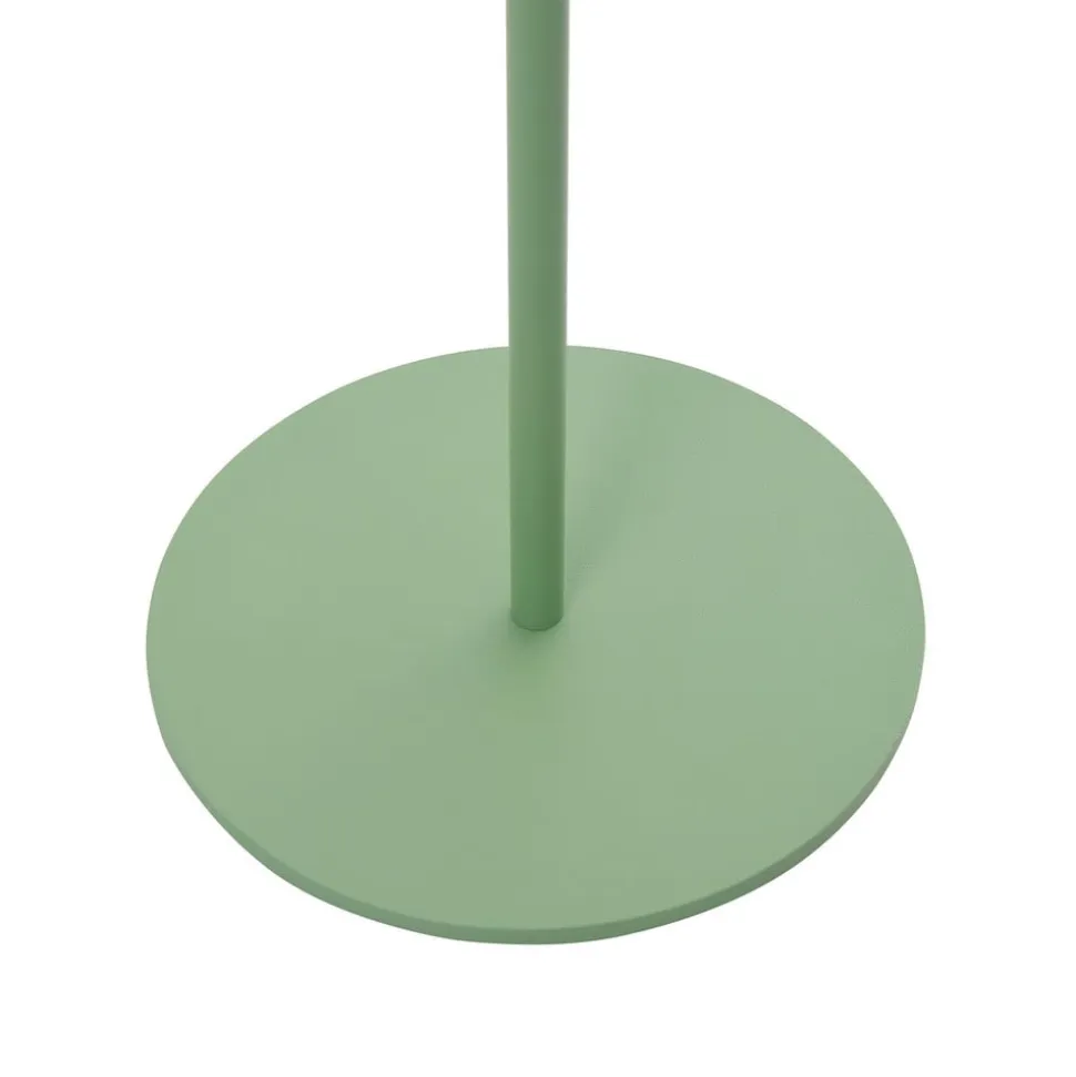 Lindby LED-solcellegulvlampe Hilario, grøn, jern, genopladeligt batteri
