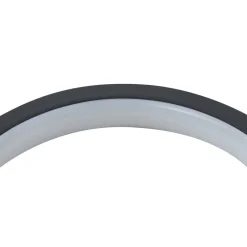 Lindby LED-solcellejordspyd Syrene, 18 cm, sort, aluminium