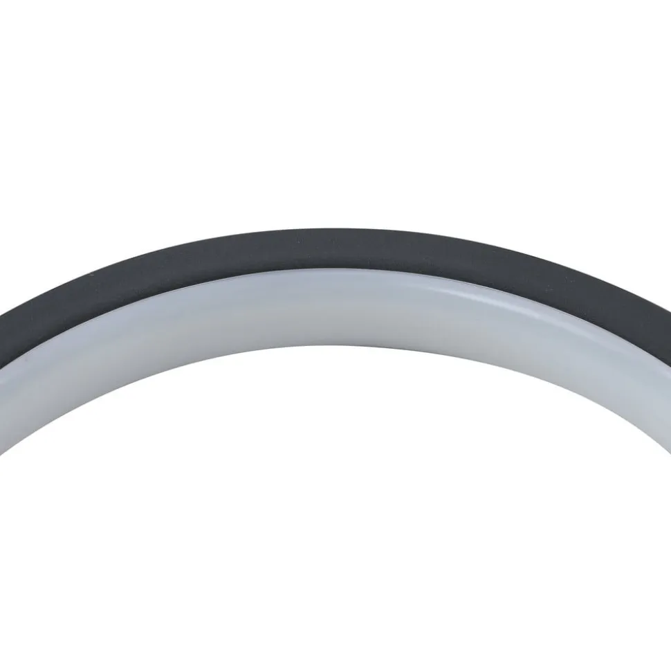 Lindby LED-solcellejordspyd Syrene, 18 cm, sort, aluminium