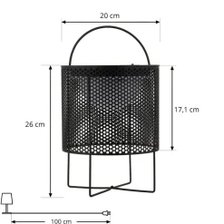 Lindby LED-solcellelampe Achilleas, RGBW, sort