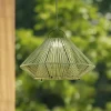 Lindby LED-solcellelampe Austas, grøn, Ø 50 cm, USB, IP54