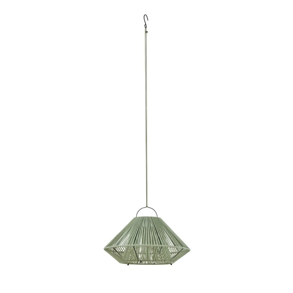 Lindby LED-solcellelampe Austas, grøn, Ø 50 cm, USB, IP54