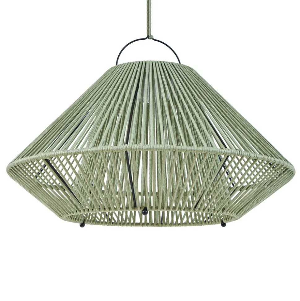 Lindby LED-solcellelampe Austas, grøn, Ø 50 cm, USB, IP54