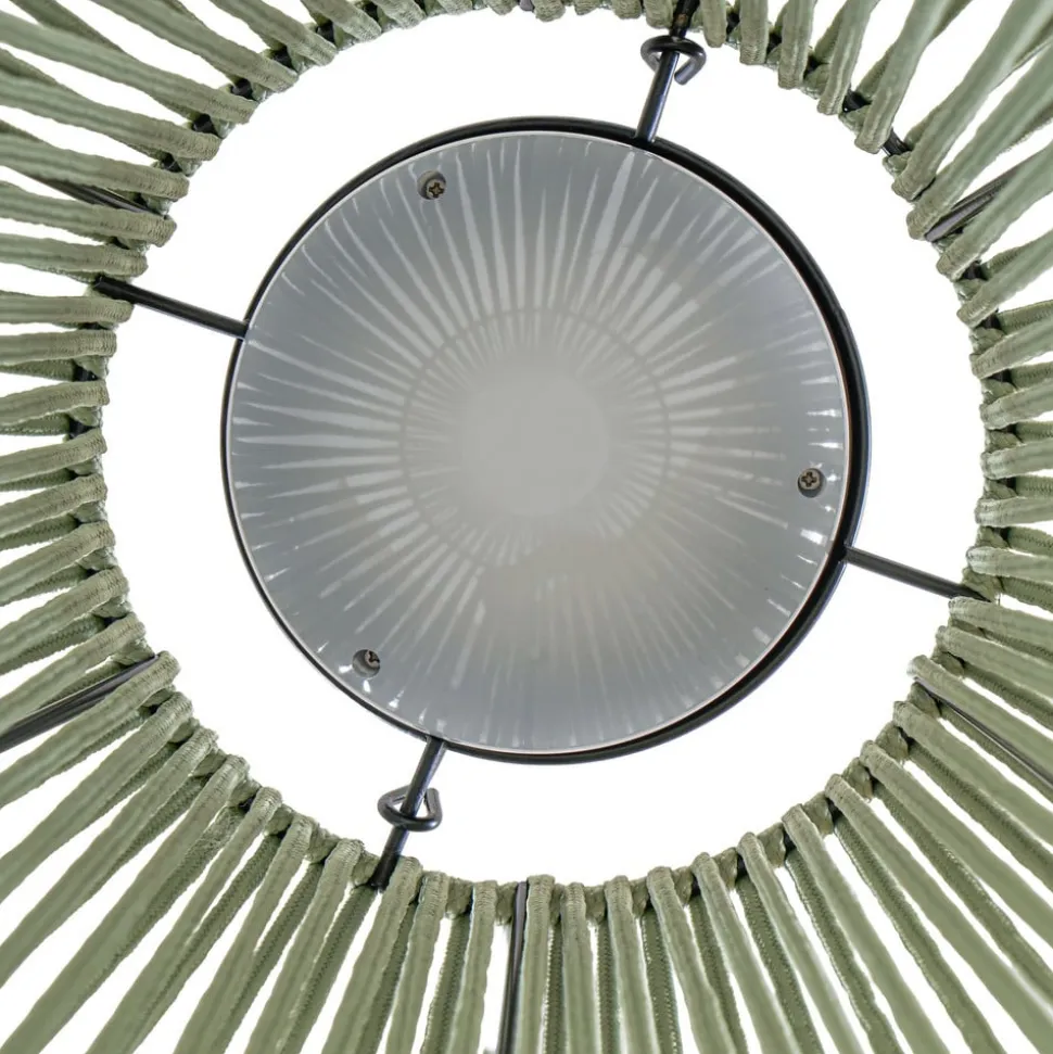 Lindby LED-solcellelampe Austas, grøn, Ø 50 cm, USB, IP54