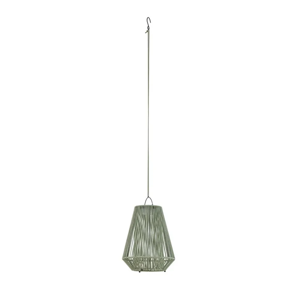 Lindby LED-solcellelampe Austas, grøn, Ø 32 cm, USB, IP54