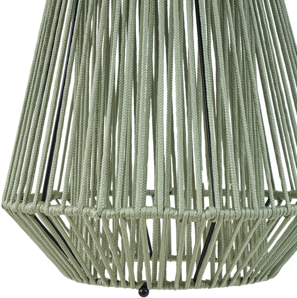 Lindby LED-solcellelampe Austas, grøn, Ø 32 cm, USB, IP54