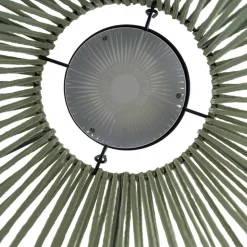Lindby LED-solcellelampe Austas, grøn, Ø 32 cm, USB, IP54