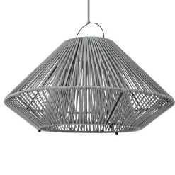 Lindby LED-solcellelampe Austas, grå, Ø 50 cm, USB, IP54