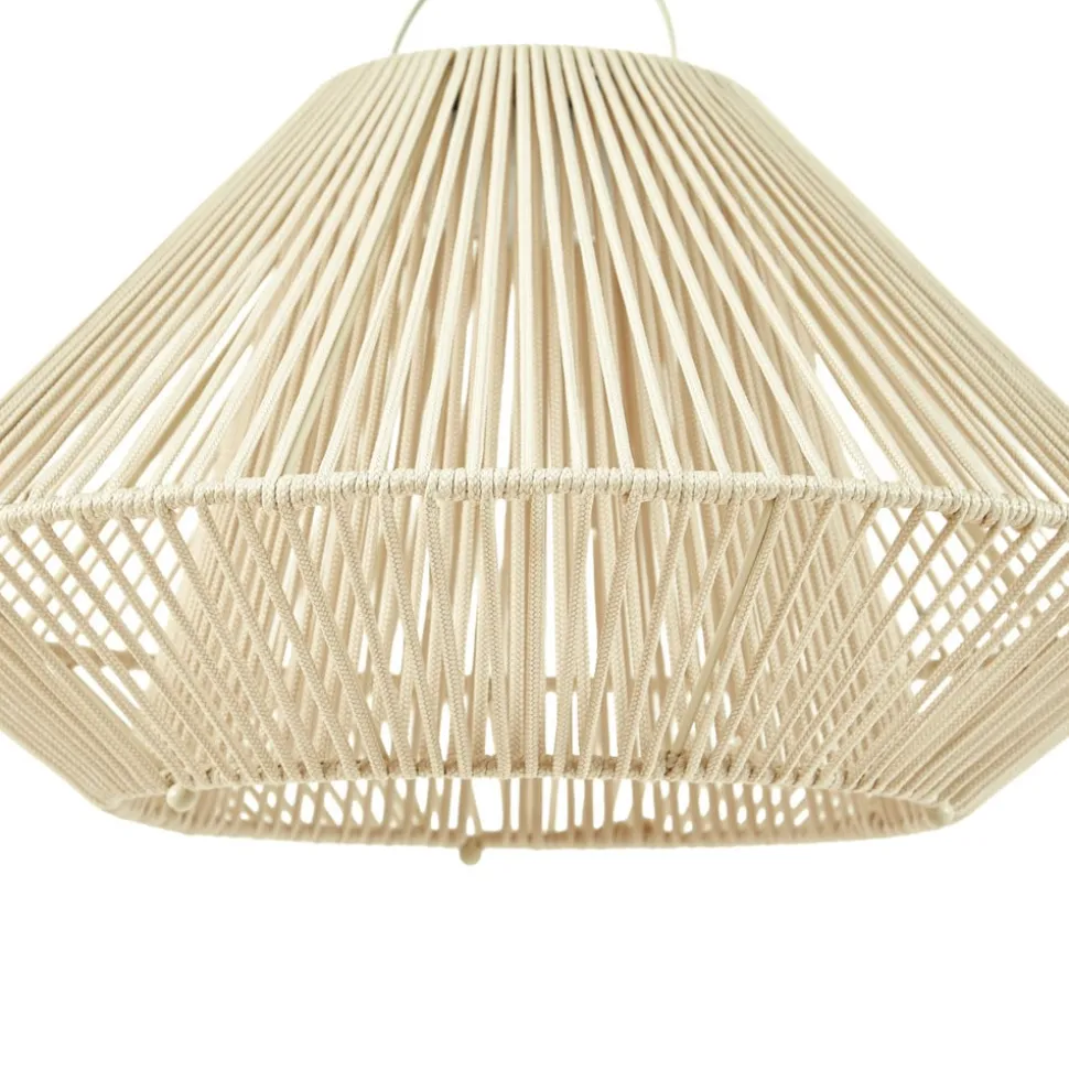 Lindby LED-solcellelampe Austas, beige, Ø 50 cm, USB, IP54