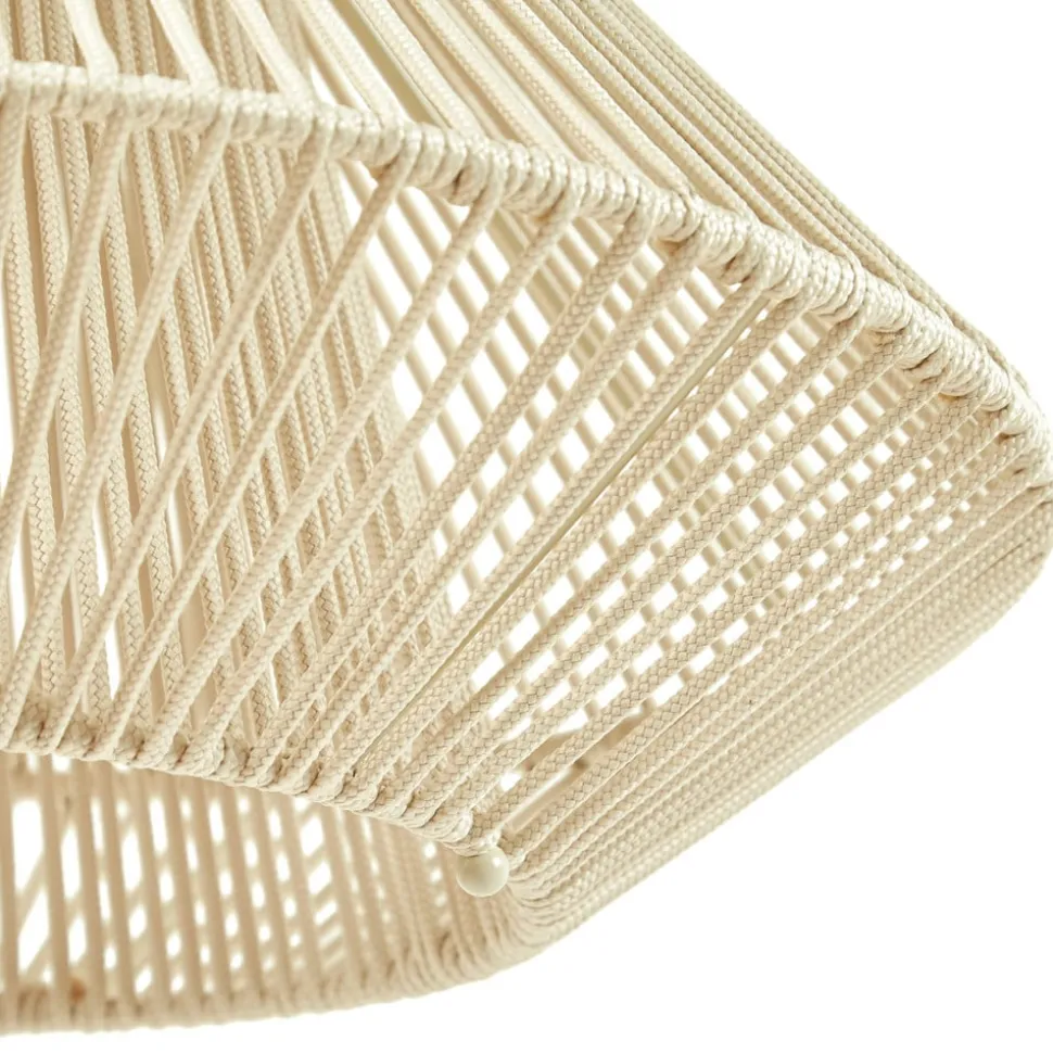 Lindby LED-solcellelampe Austas, beige, Ø 50 cm, USB, IP54